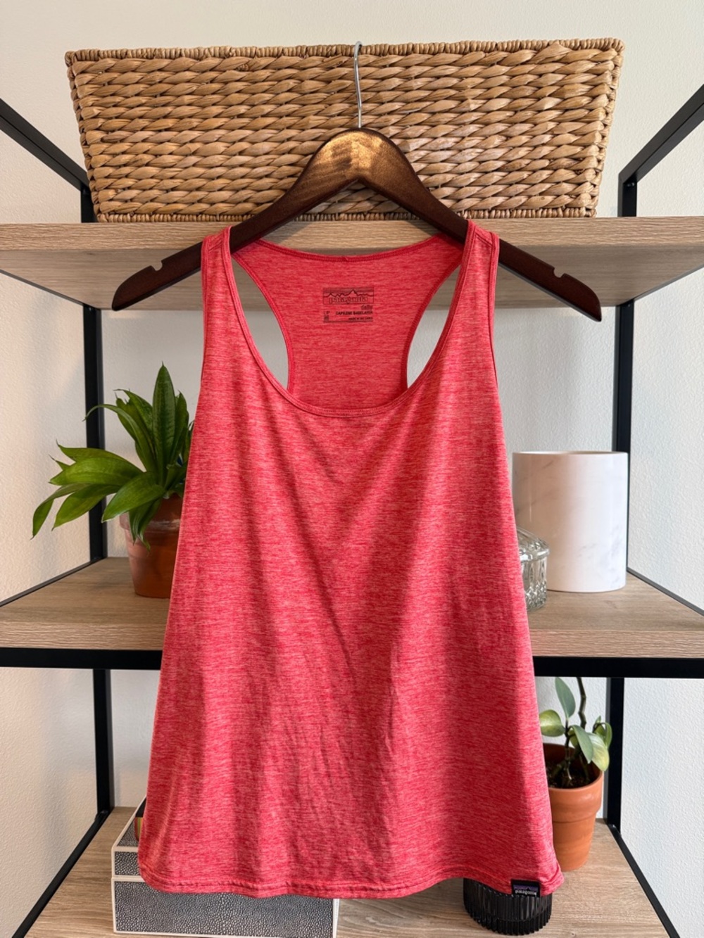Patagonia Capilene Baselayer Racer Back Red Heathered Tank, M